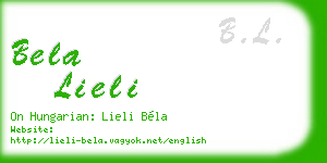 bela lieli business card